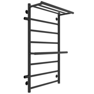 Полотенцесушитель водяной Laris Лавина 73208028ЧМ левый с полками П9 50x80см чёрный матовый